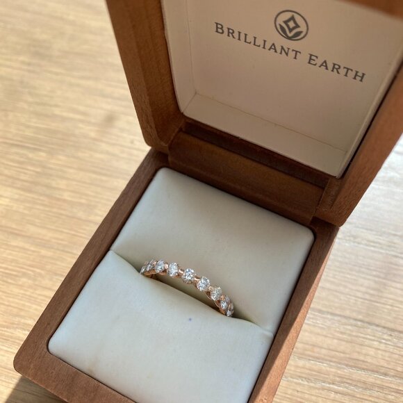 Brilliant Earth Riviera 2 cwt Lab Diamond Ring in 14k Rose Gold size 6.5 💍 - Picture 5 of 9